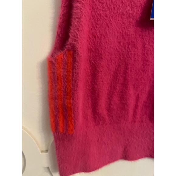 NEW ADIDAS ORIGINALS Fluffy Knitted Vest Women's Size XL Pink JW3648 - Picture 8 of 8